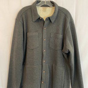 Duluth Trading Gray Long Sleeve Sherpa Lined Sweater Jacket NWOT Men's Size L